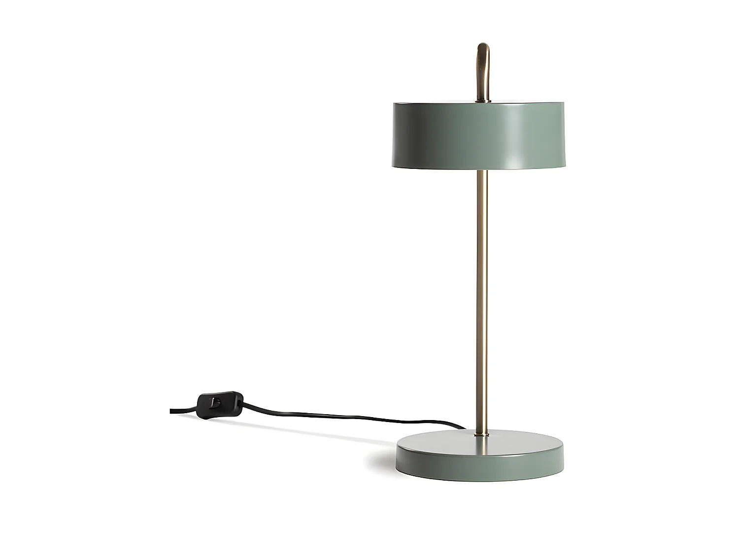 Lampe à poser style vintage - Métal - H. 40 cm - Vert et doré - OTILIE
