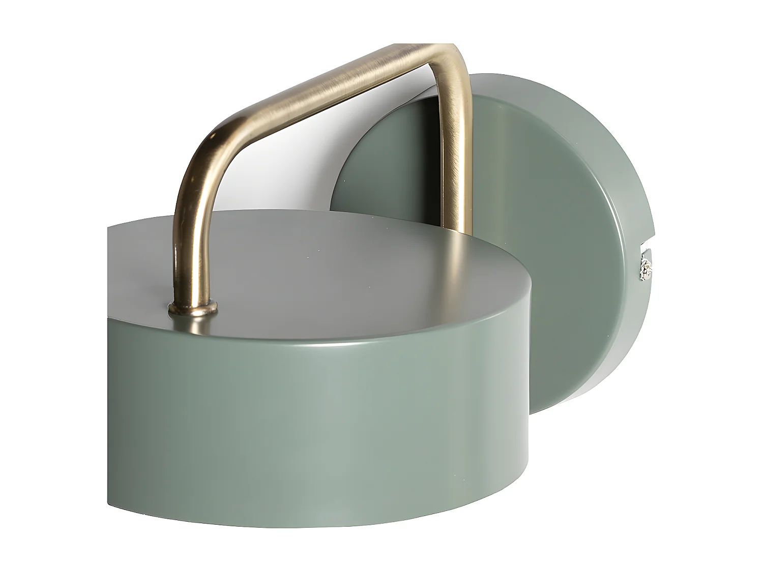 Aplique estilo vintage en metal - Anch. 24 x Alt. 14,5 cm - Verde y dorado - OTILIE