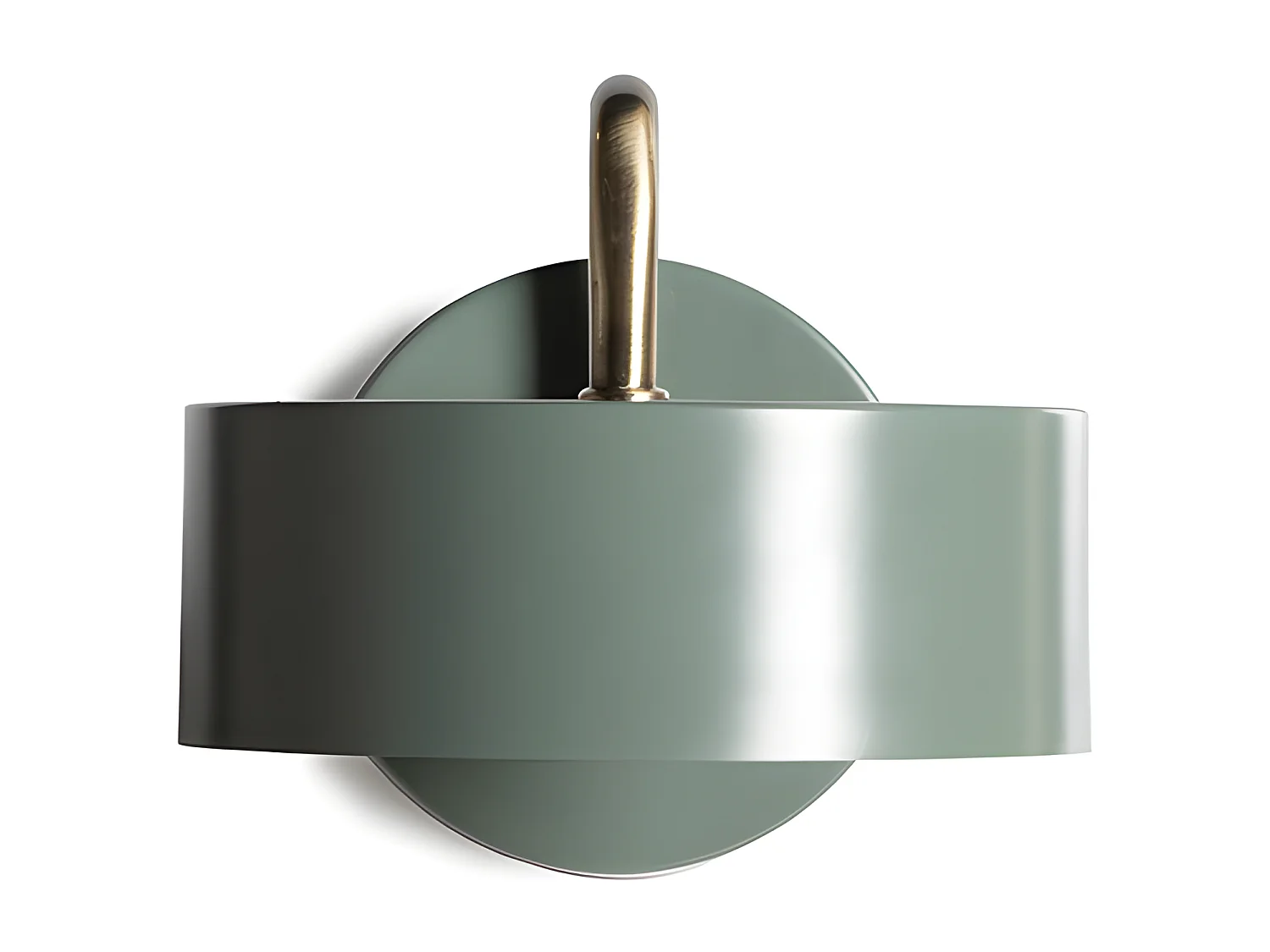 Aplique estilo vintage en metal - Anch. 24 x Alt. 14,5 cm - Verde y dorado - OTILIE