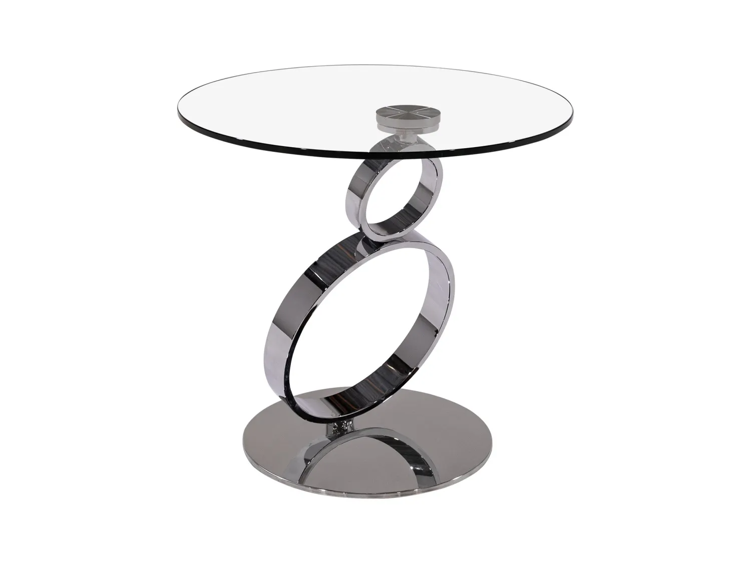 Beistelltisch - Sicherheitsglas & Stahl - JOLINE