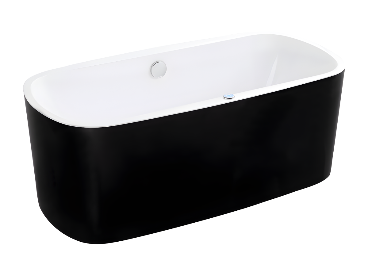 LED-Whirlpool Badewanne - 1 Person - 155 L - Schwarz - SIRGAO günstig online kaufen