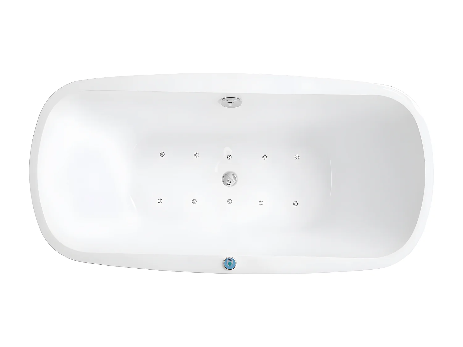 Banheira de hidromassagem com LEDs SIRGAO - 1 pessoa - 155L - 75x150 cm - Preta