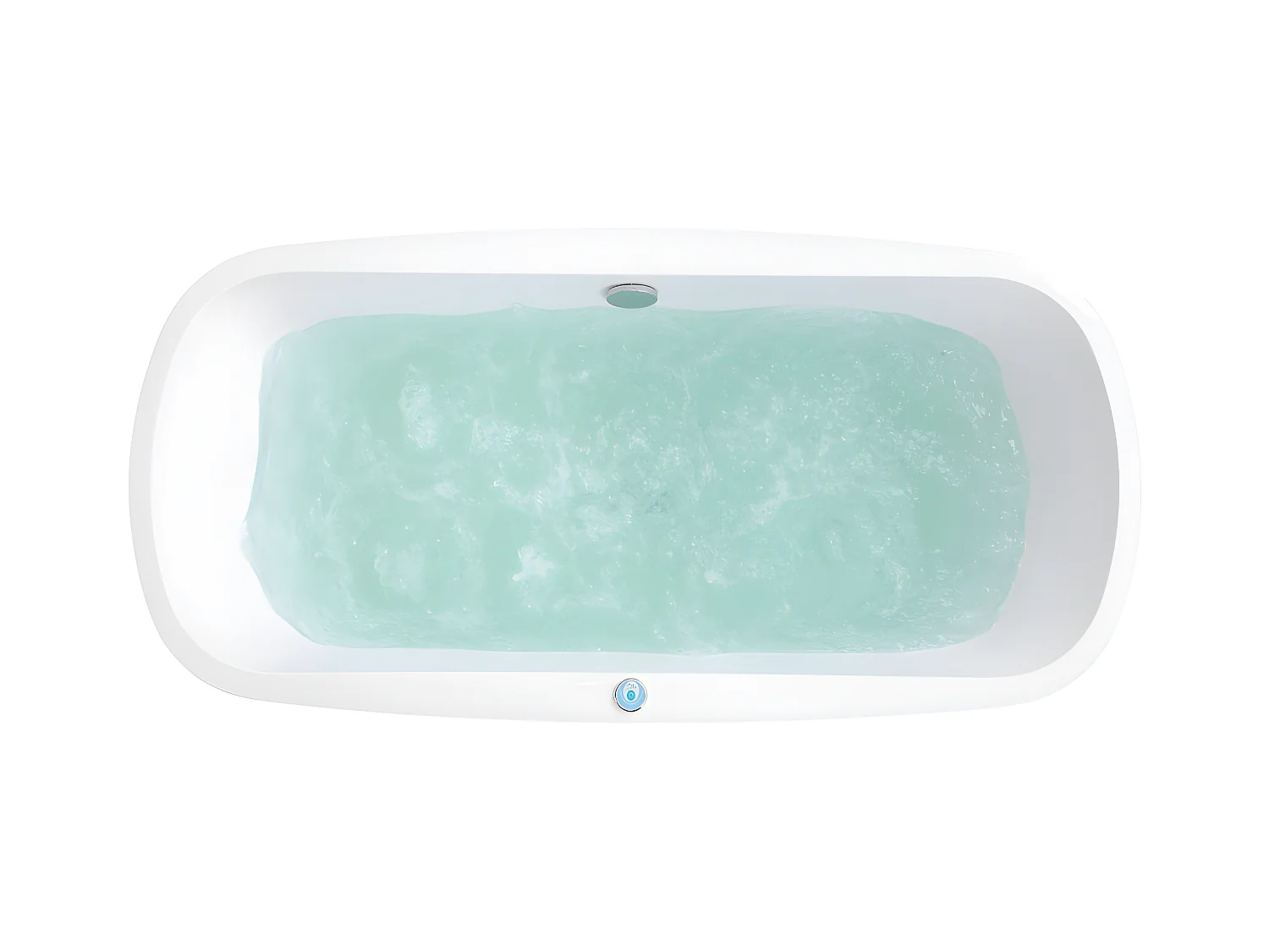 LED-Whirlpool Badewanne - 1 Person - 155 L - Schwarz - SIRGAO