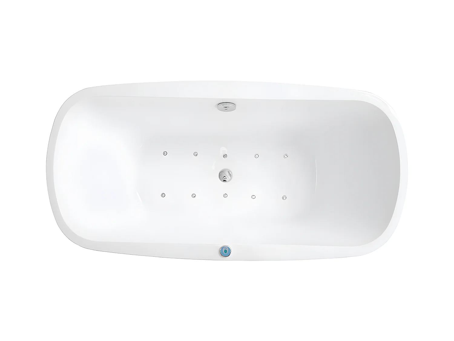 LED-Whirlpool Badewanne - 1 Person - 155 L - Schwarz - SIRGAO