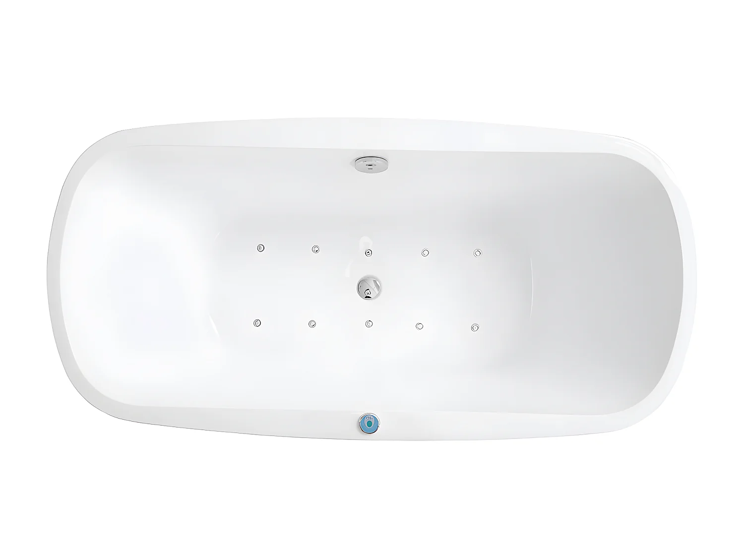 LED-Whirlpool Badewanne - 1 Person - 155 L - Schwarz - SIRGAO