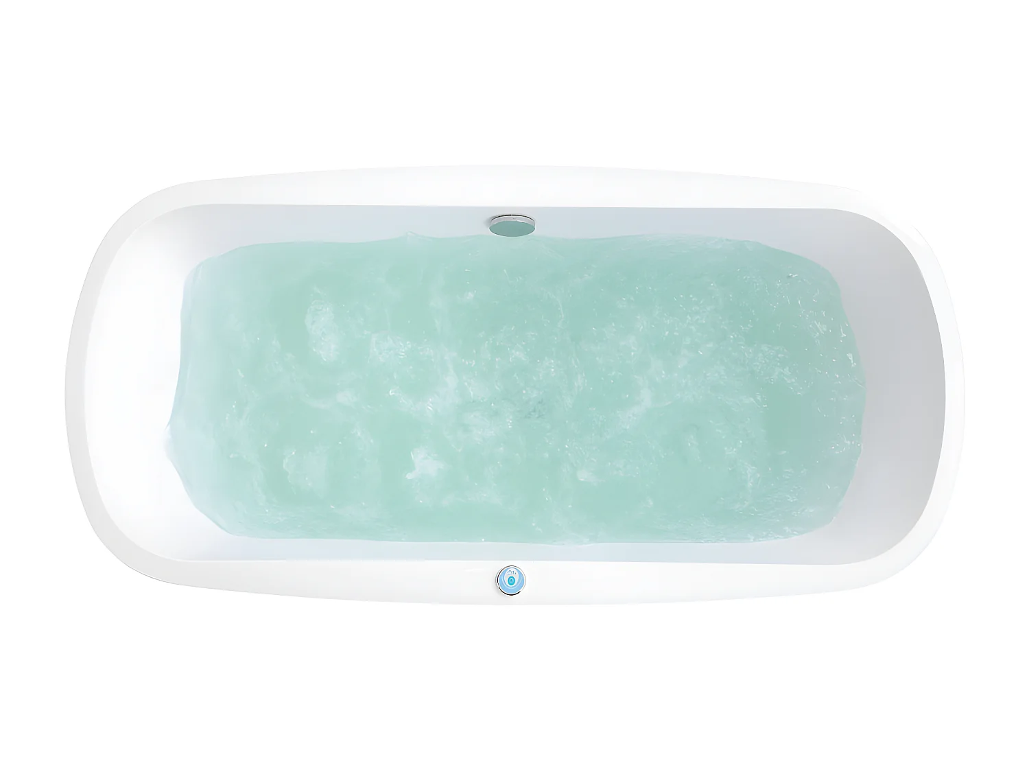 LED-Whirlpool Badewanne - 1 Person - 155 L - Schwarz - SIRGAO