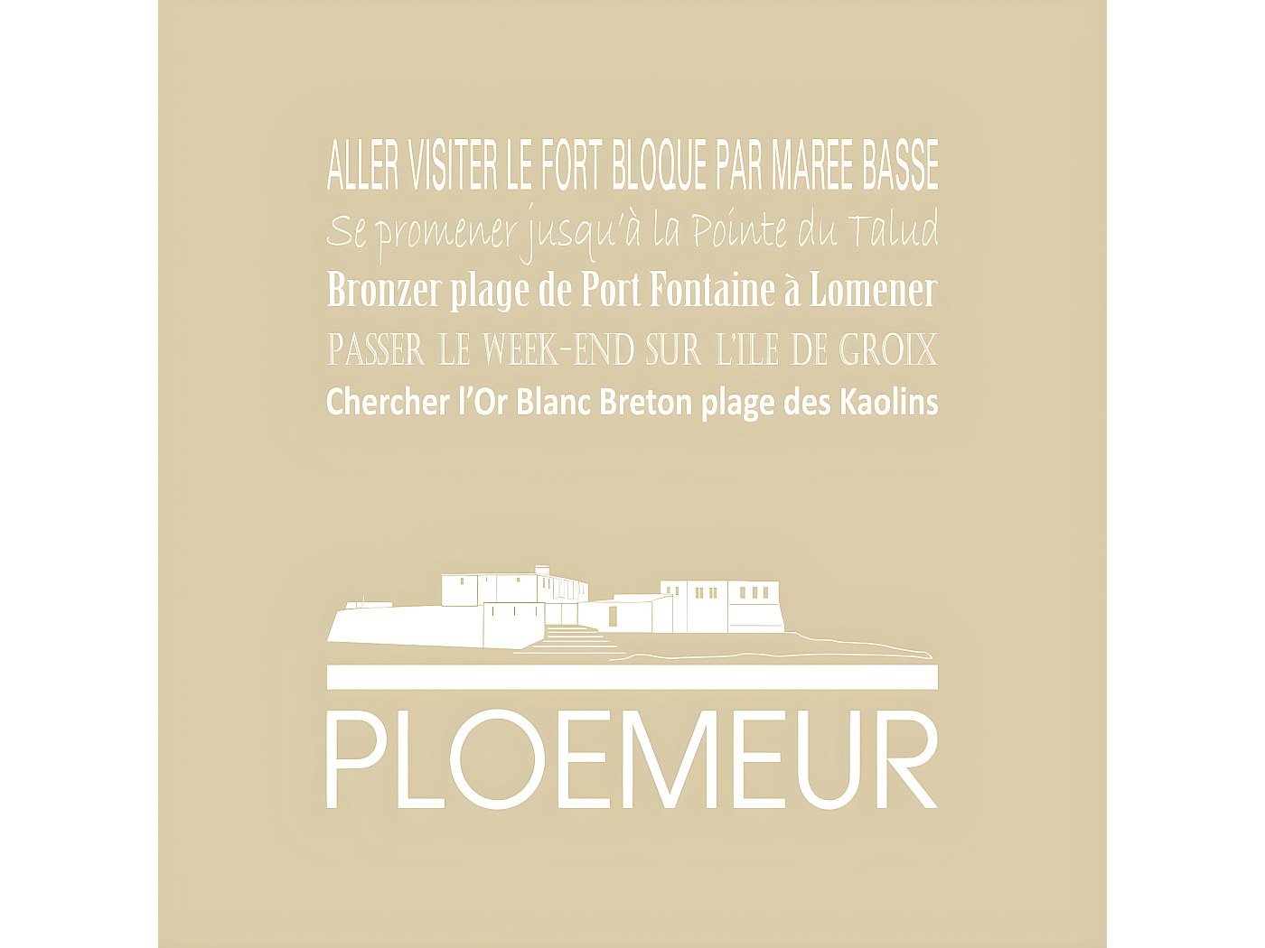 Tableau sur toile Ploemeur 30x30 cm