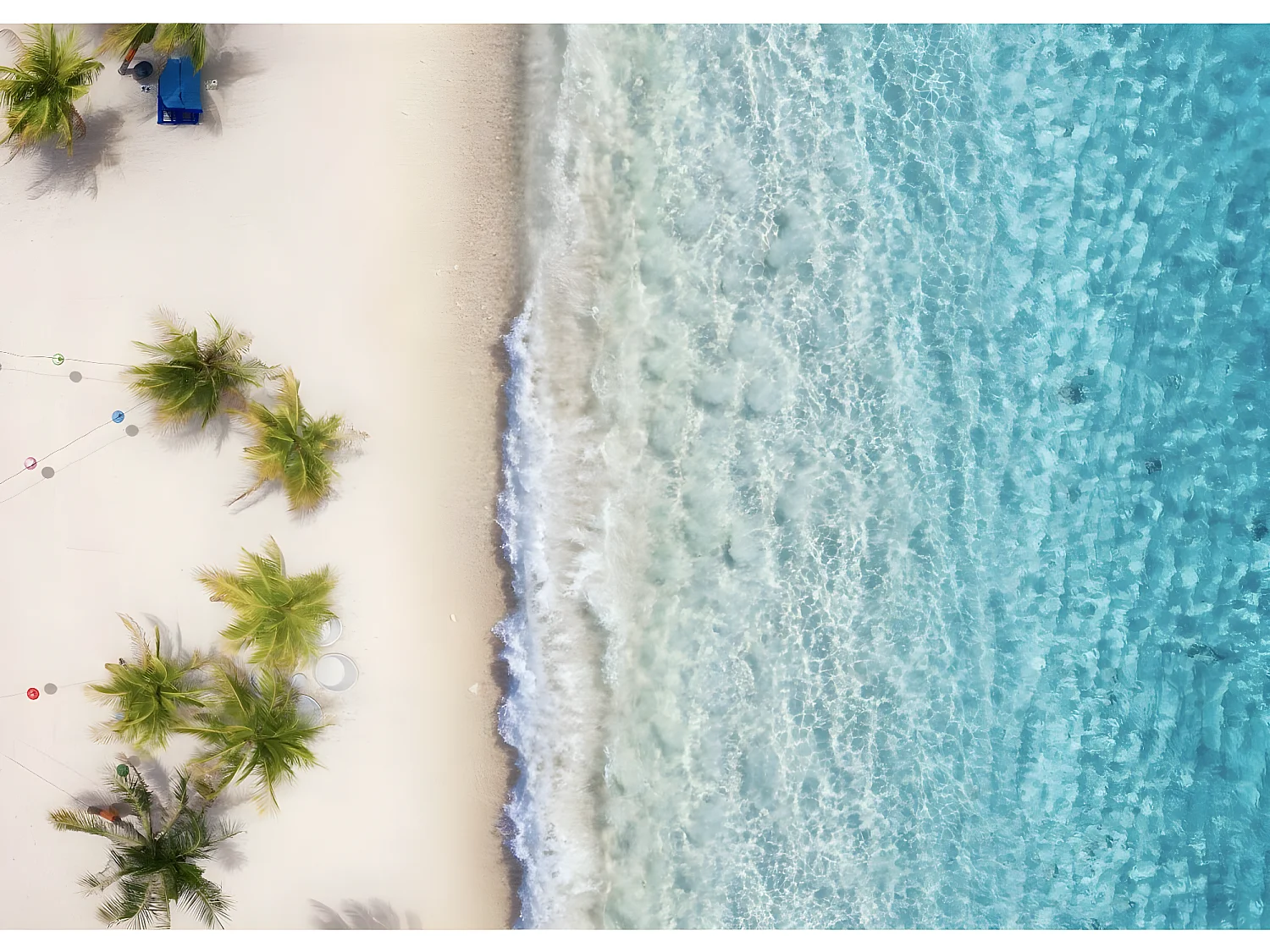 Tableau sur toile plage 100x140 cm