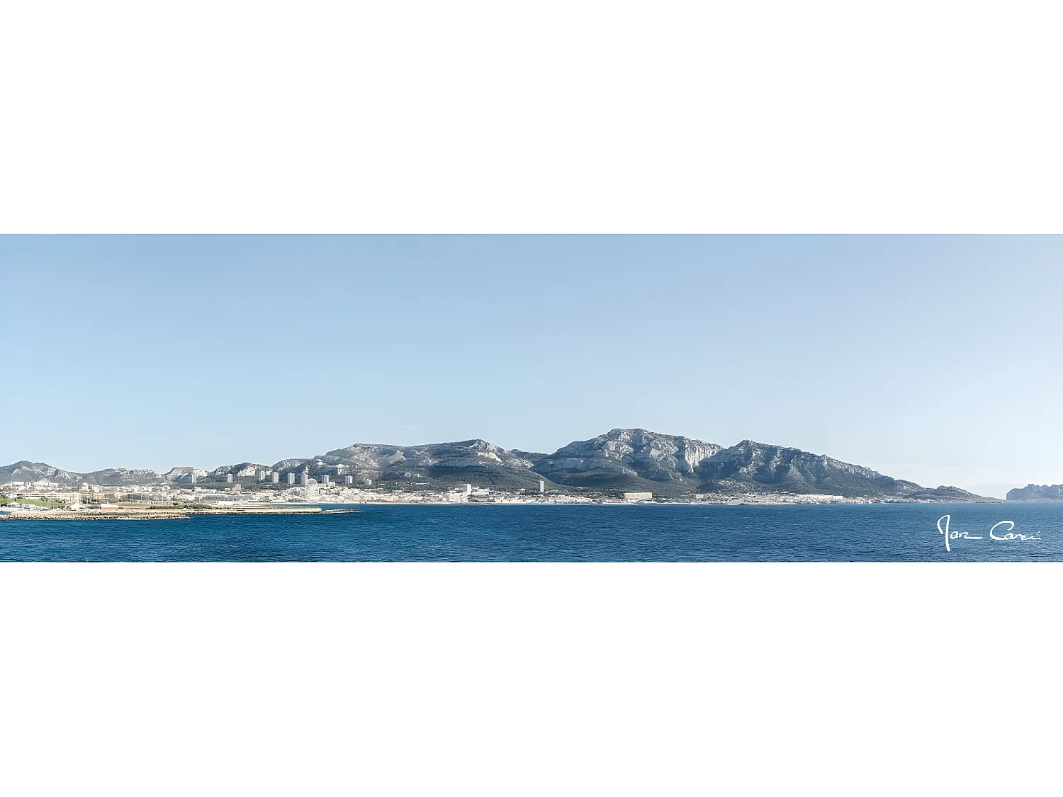 Tableau sur toile skyline Marseille 30x97 cm