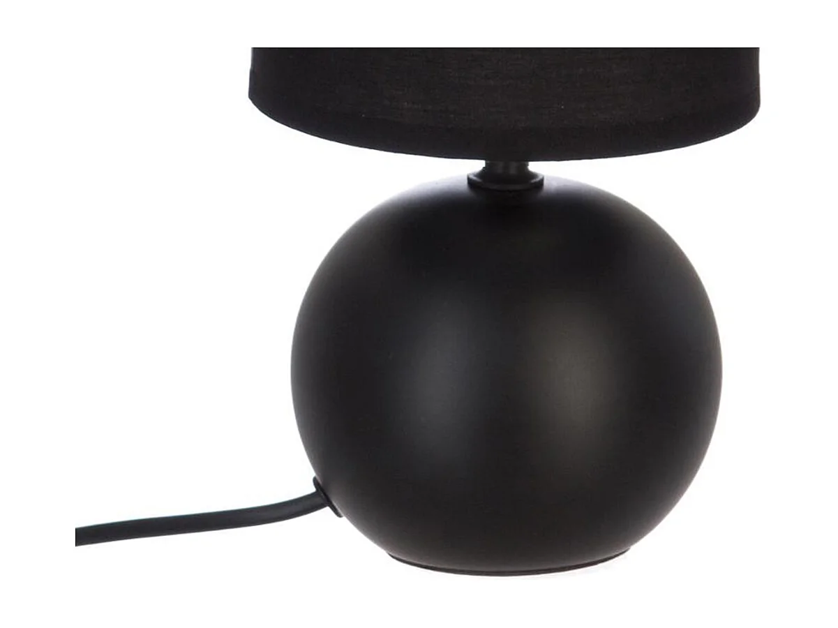 Lampe à Poser Céramique "Boule" 25cm Noir
