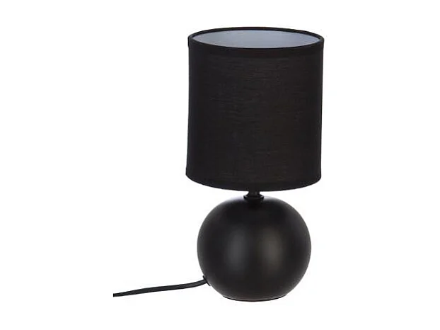 Lampe à Poser Céramique "Boule" 25cm Noir