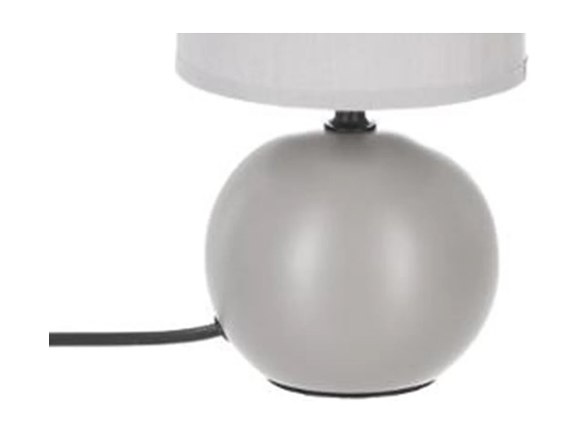 Lampe à Poser Céramique "Boule" 25cm Gris Mat