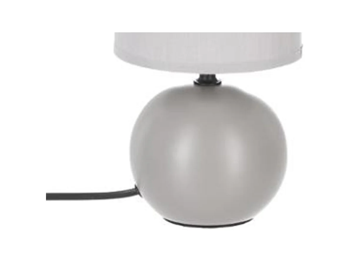Lampe à Poser Céramique "Boule" 25cm Gris Mat