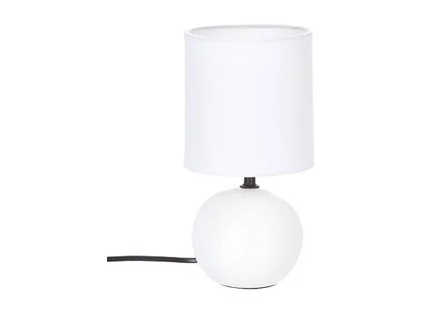 Lampe à Poser Céramique "Boule" 25cm Blanc Mat