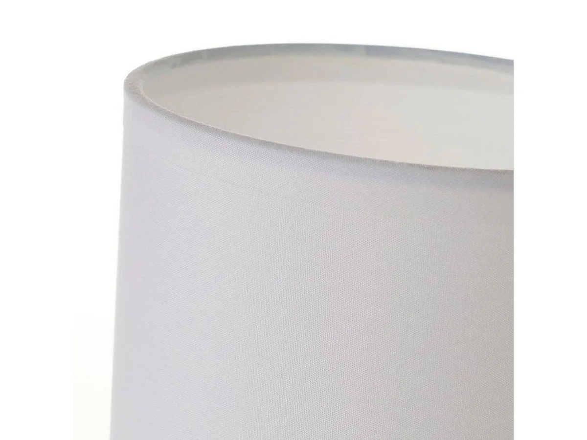 Lampe à Poser Céramique "Boule" 25cm Blanc Strié