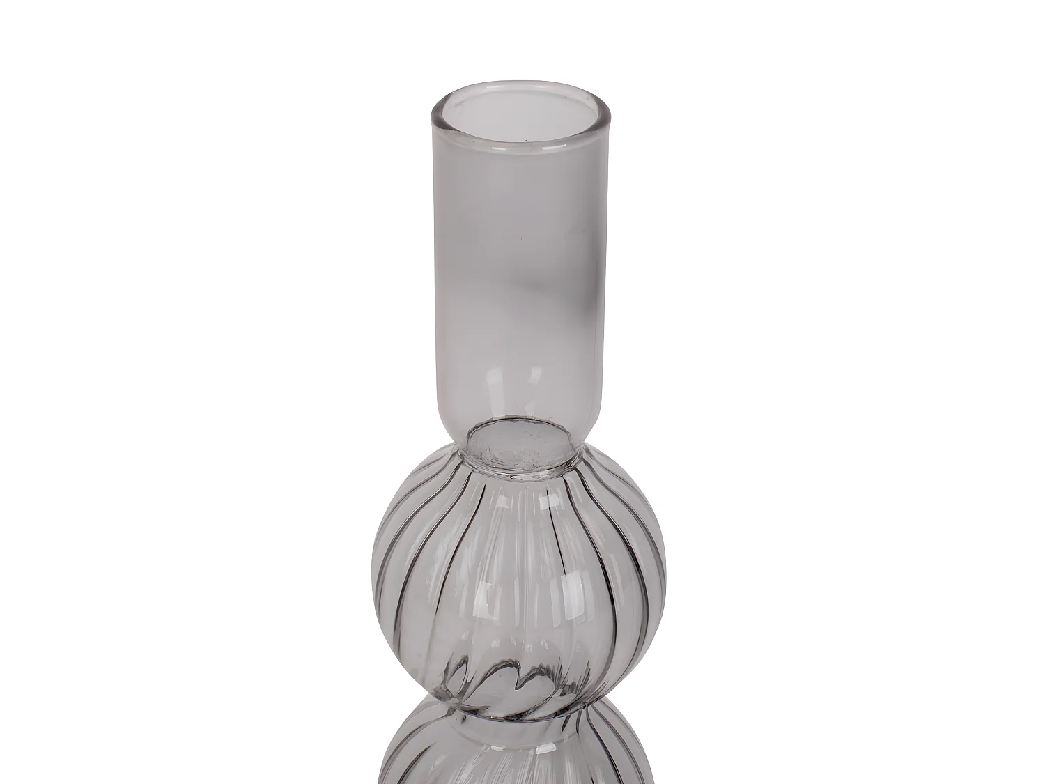 Bougeoir Swirl Bubbles H16cm Noir  Present Time