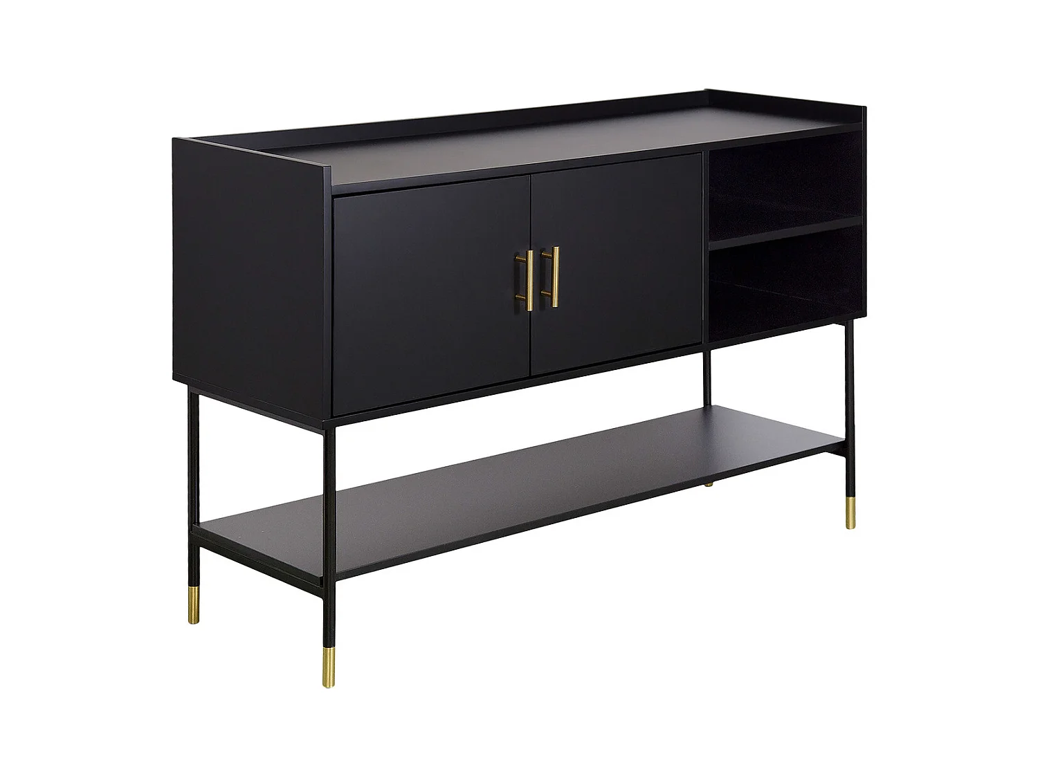 Buffet 2 Portes & 2 Niches "Tedy" 120cm Noir