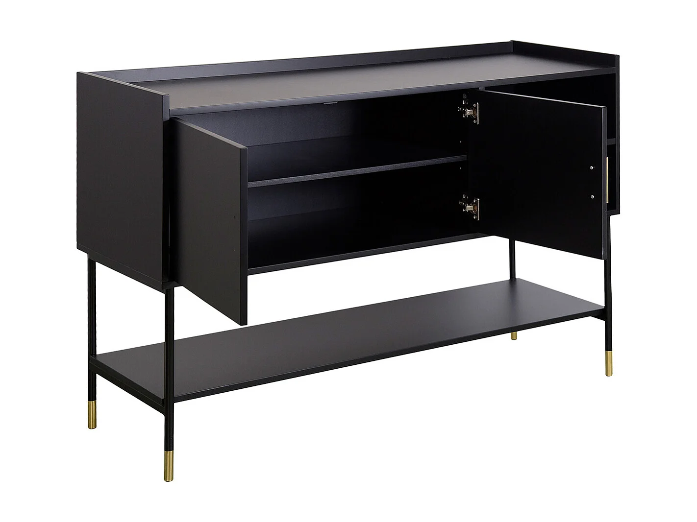 Buffet 2 Portes & 2 Niches "Tedy" 120cm Noir