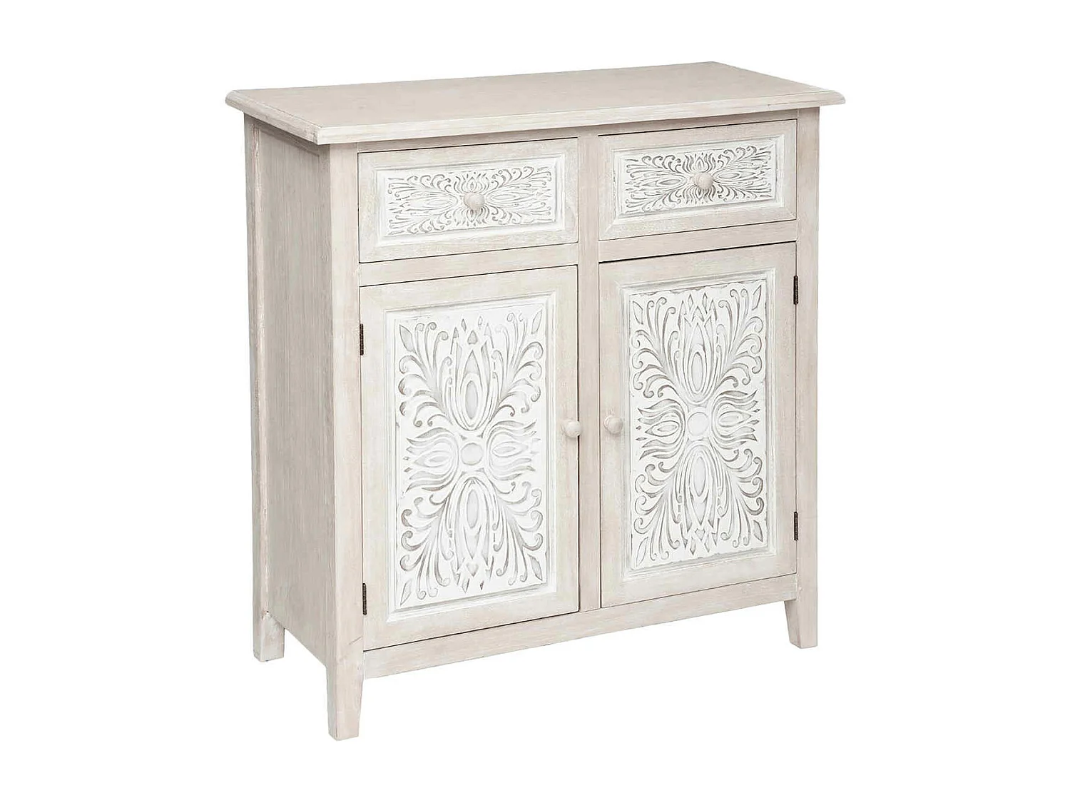 Buffet 2 Portes & 2 Tiroirs "Hina" 85cm Naturel