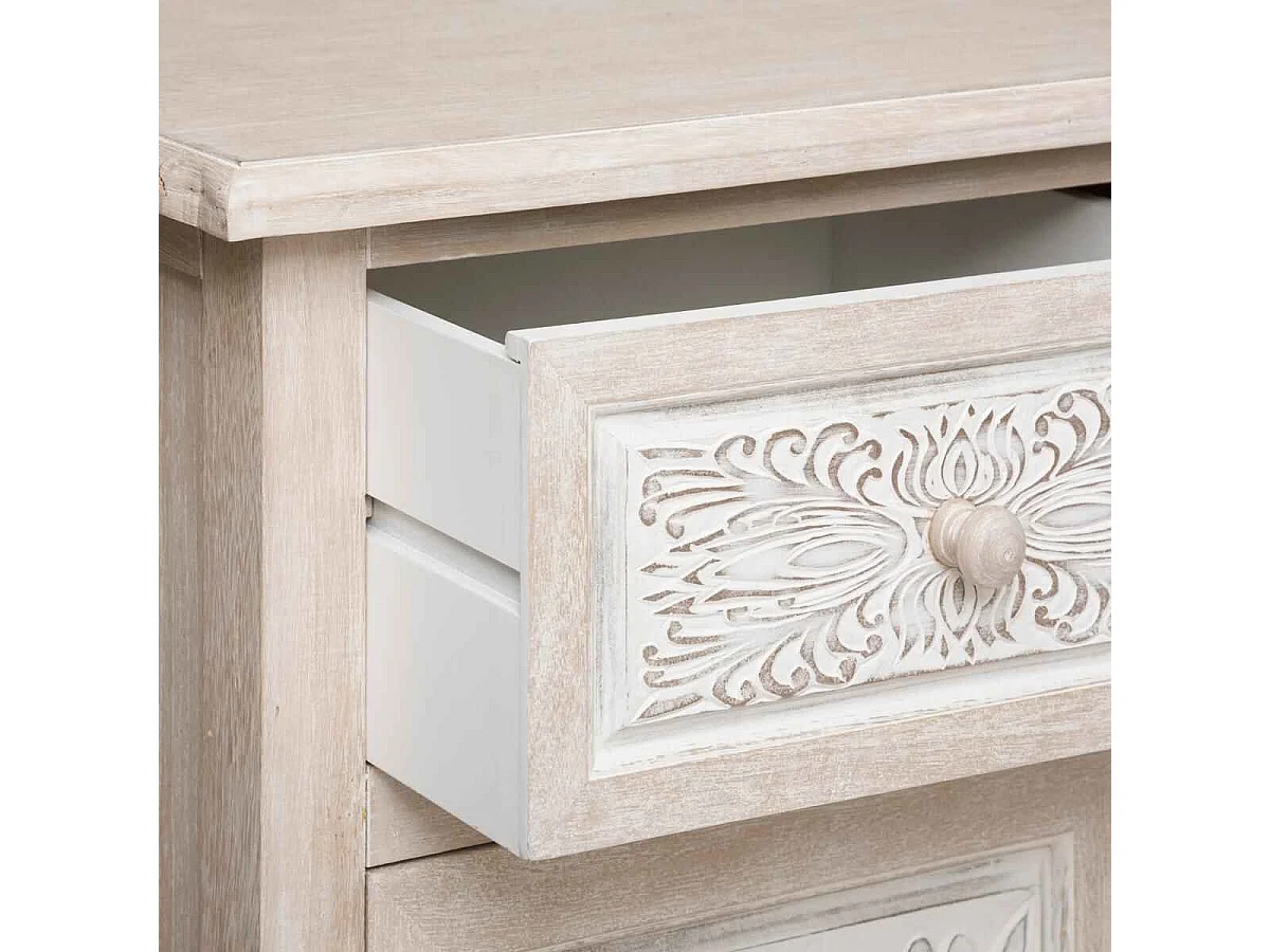 Buffet 2 Portes & 2 Tiroirs "Hina" 85cm Naturel