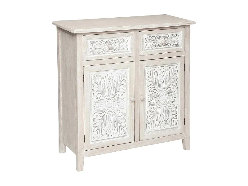 Buffet 2 Portes & 2 Tiroirs "Hina" 85cm Naturel