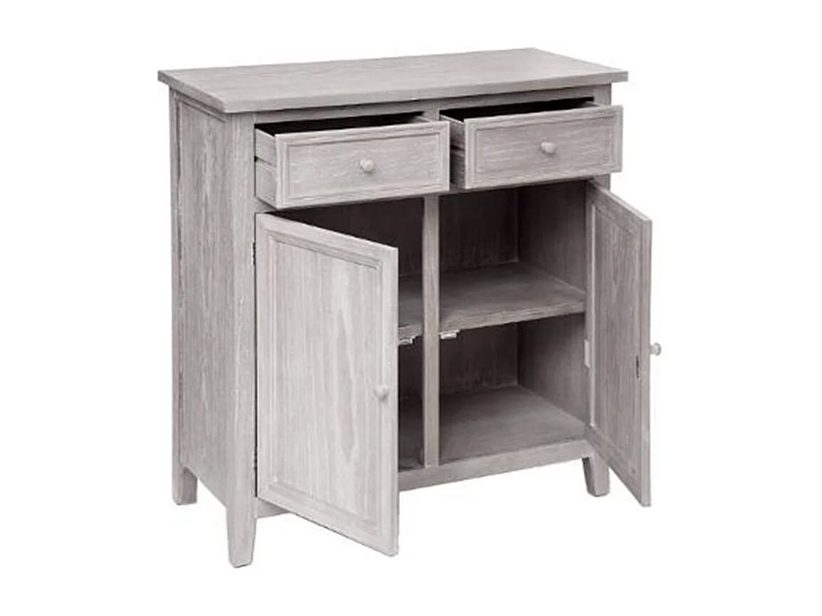 Buffet 2 Portes & 2 Tiroirs "Charme" 85cm Naturel