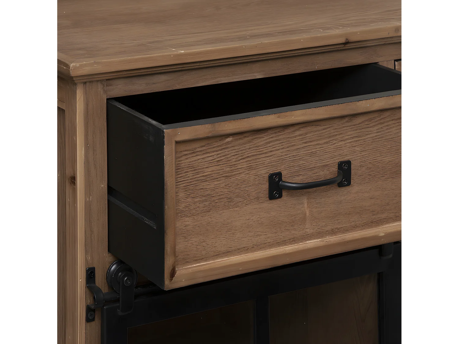 Buffet 2 Portes & 4 Tiroirs "Danik" 160cm Naturel