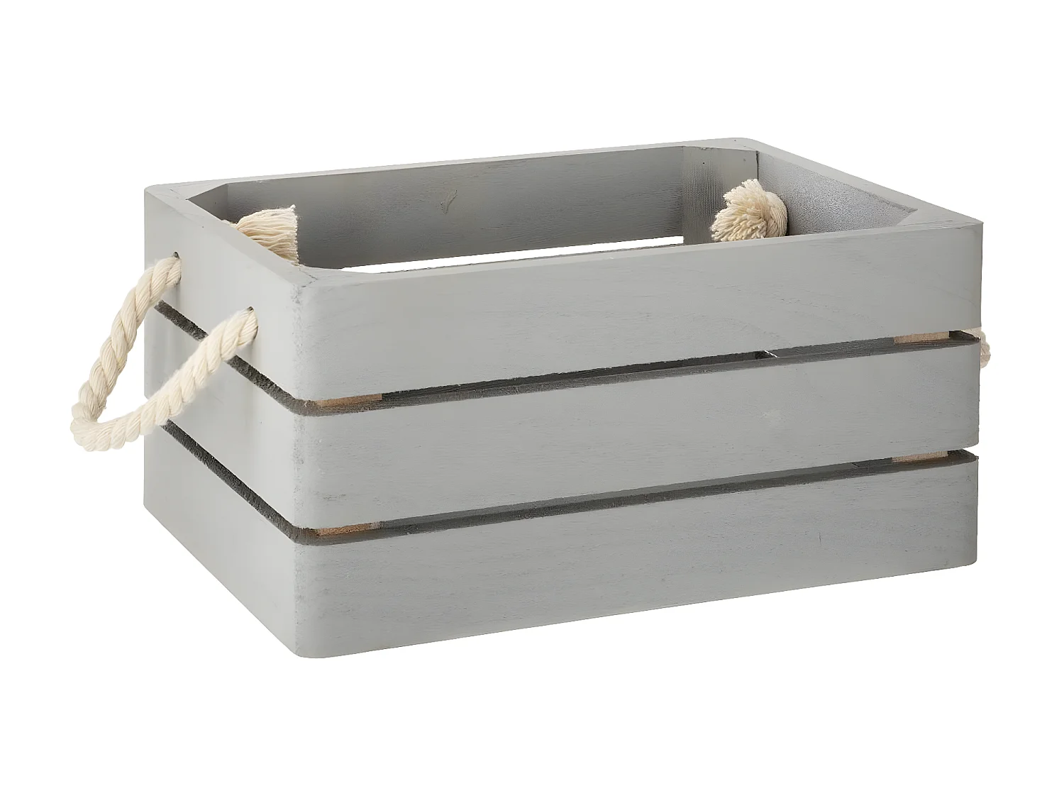 Lot de 3 Caisses en Bois "Cagette" 35cm Gris