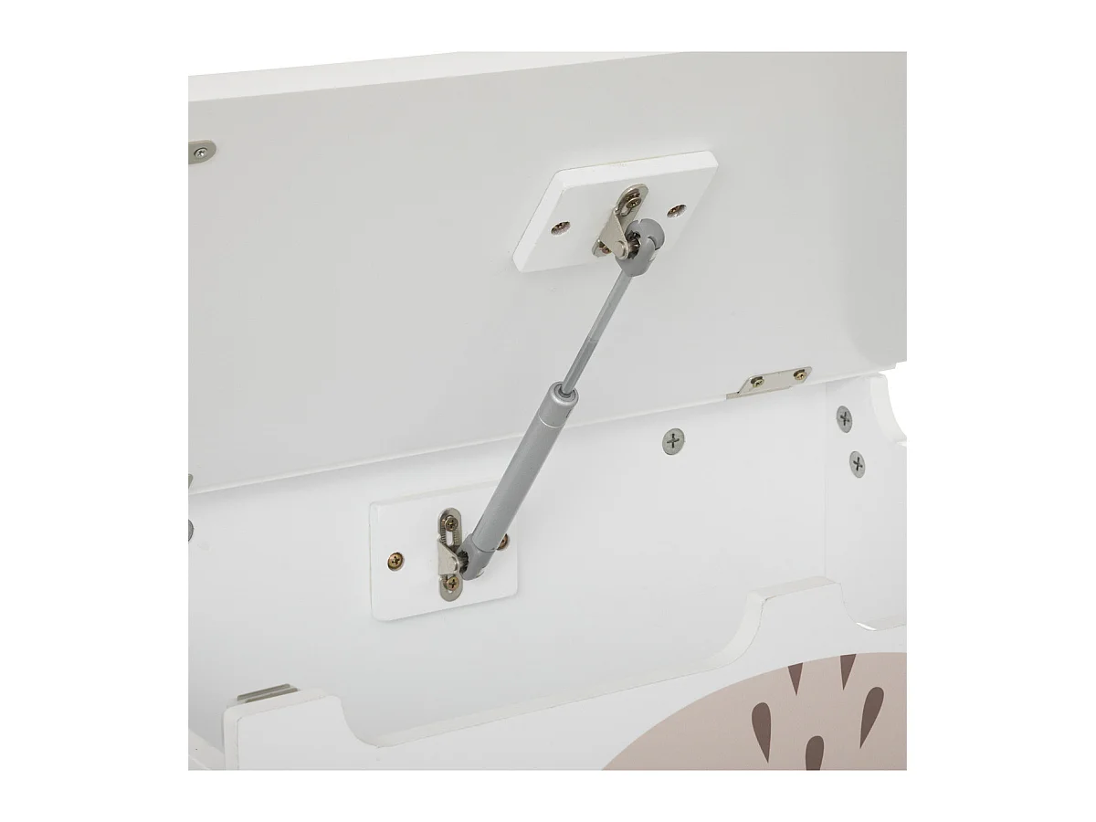 Coffre à Jouets Enfant "Renard" 54cm Blanc