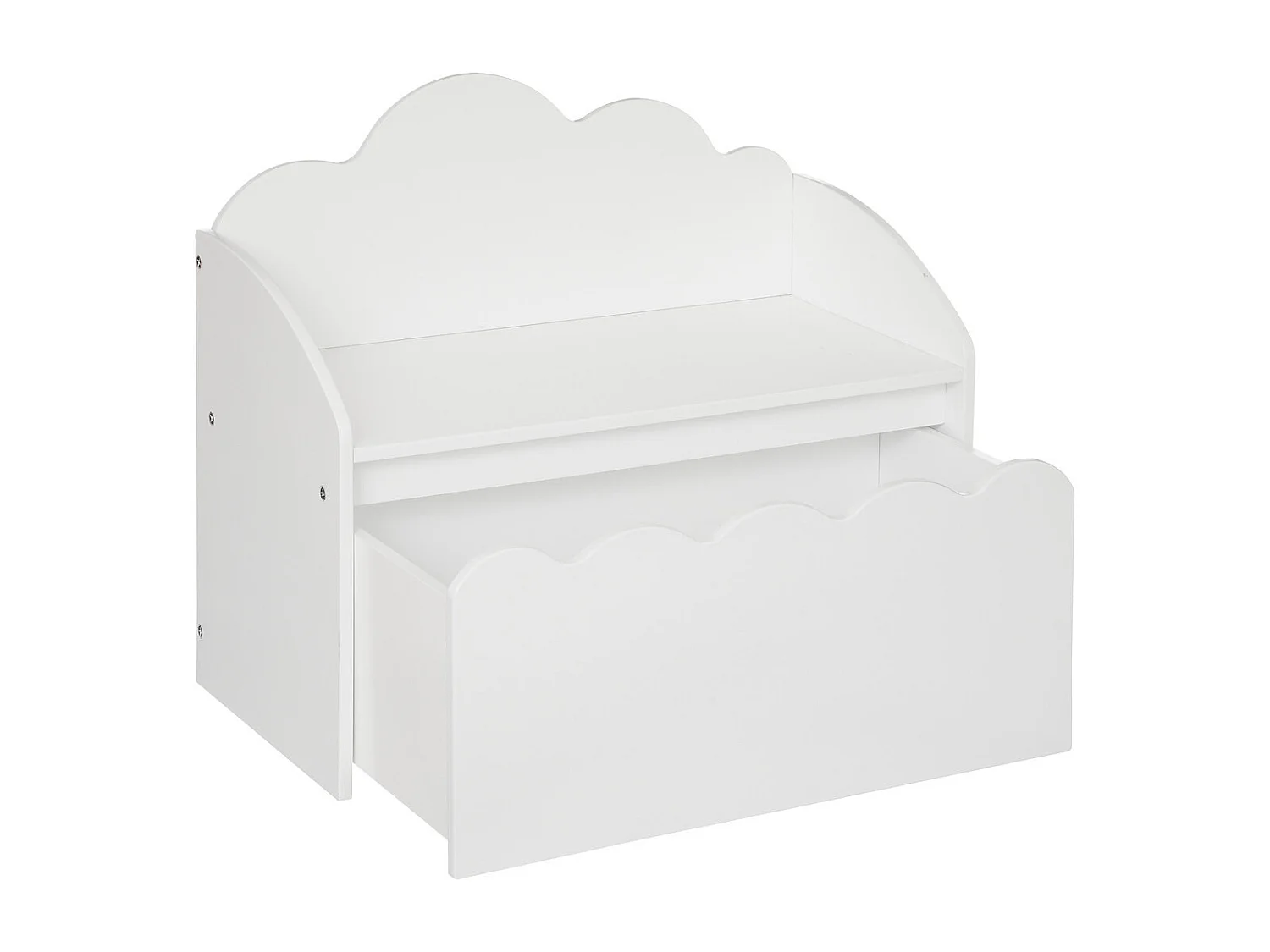 Banc & Coffre de Rangement "Douceur" 60cm Blanc