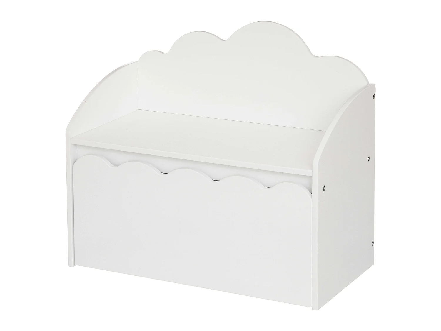 Banco de arrumação infantil com gaveta Nube Douceur Branco 60 cm