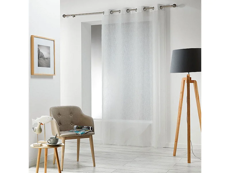 Rideau Voilage à Œillets "Carlin" 140x240cm Naturel