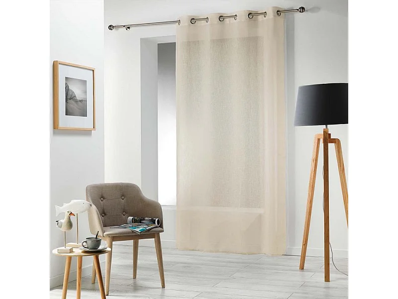 Rideau Voilage à Œillets "Carlin" 140x240cm Lin