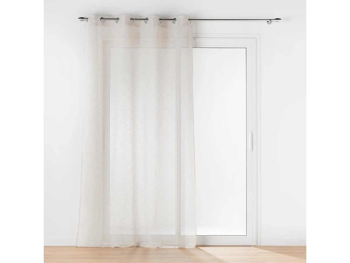 Rideau Voilage à Œillets "Carlin" 140x240cm Beige Lin