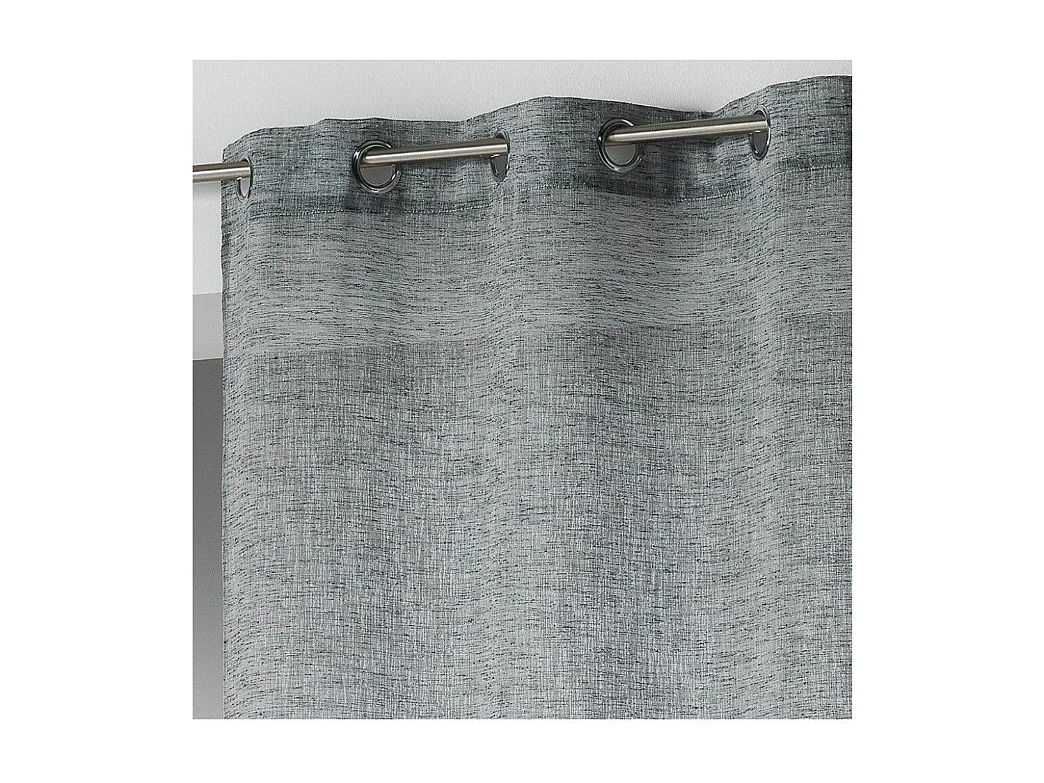Rideau Voilage à Œillets "Carlin" 140x240cm Anthracite
