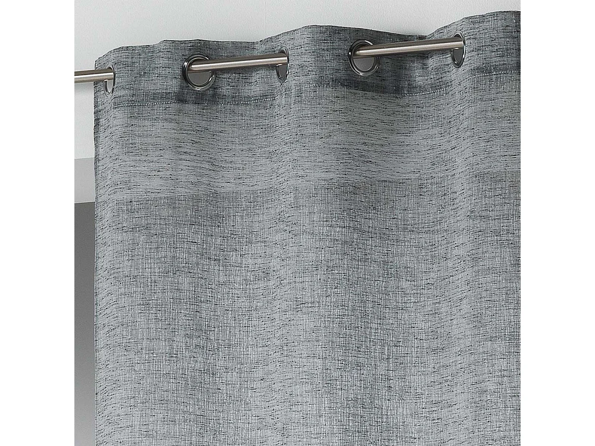 Rideau Voilage à Œillets "Carlin" 140x240cm Anthracite