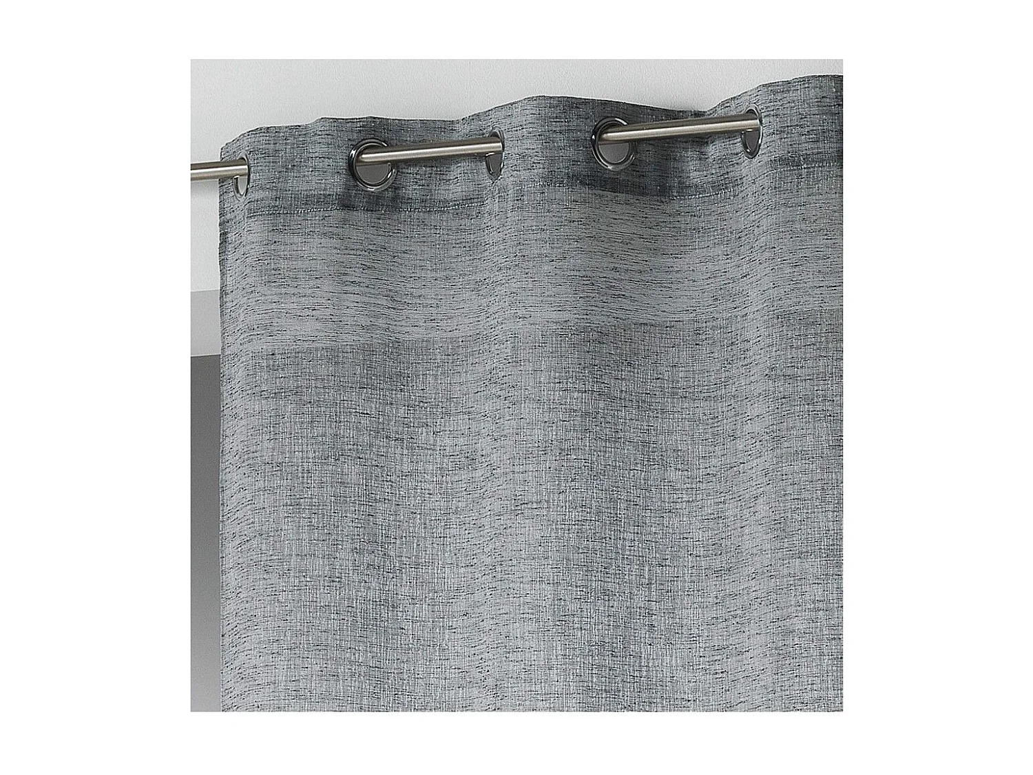 Rideau Voilage à Œillets "Carlin" 140x240cm Anthracite