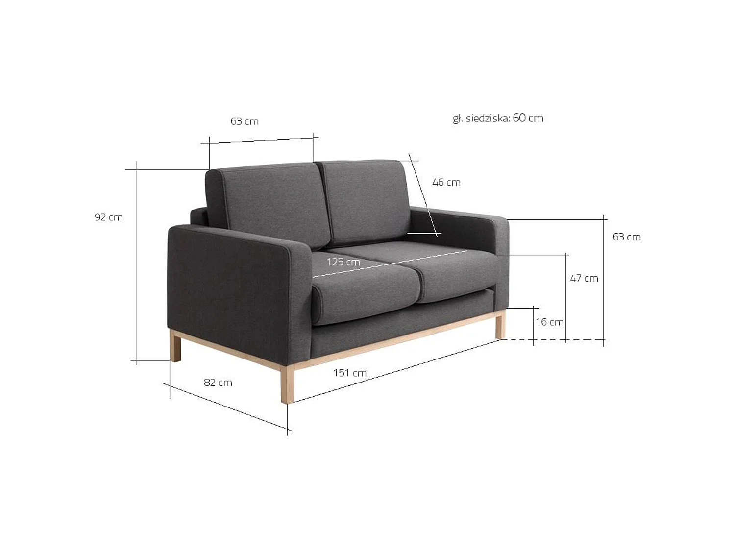 Canapé scandic 2 places