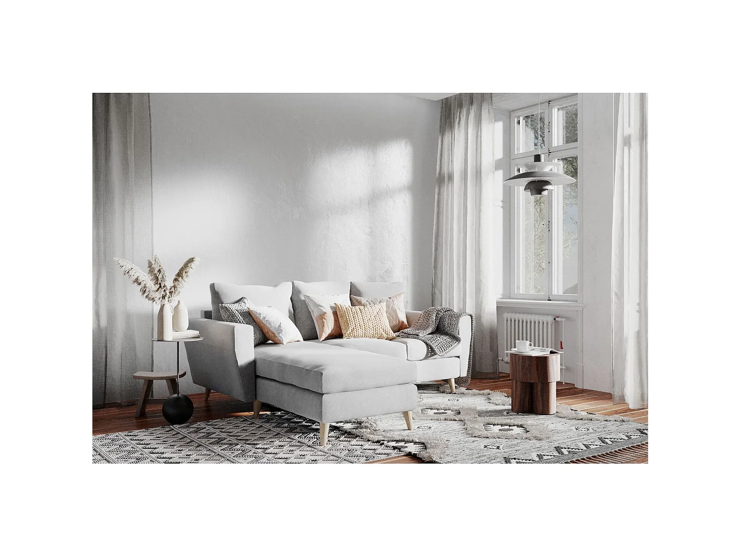 Canapé d'angle 3 places lover