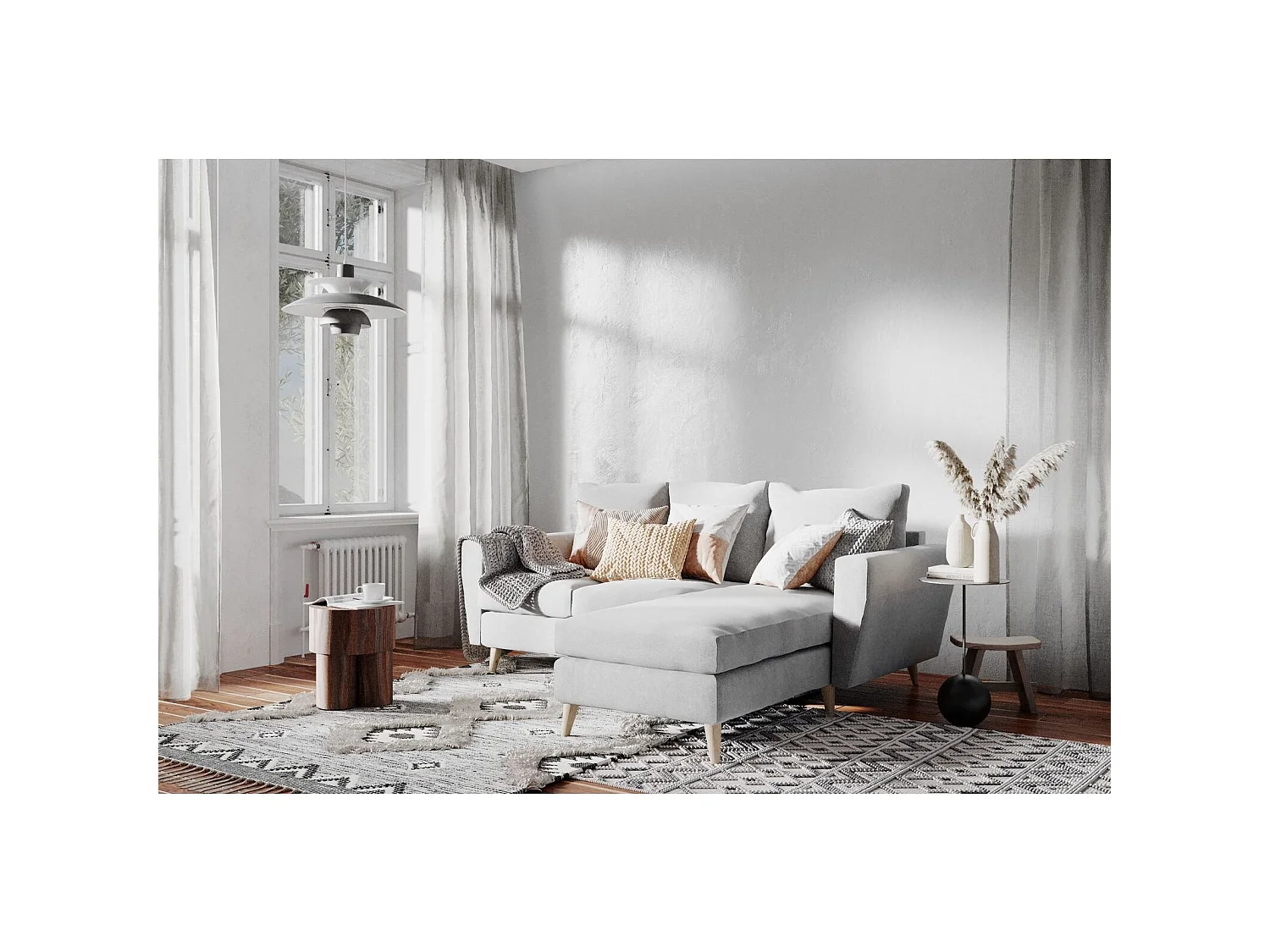 Canapé d'angle 3 places lover