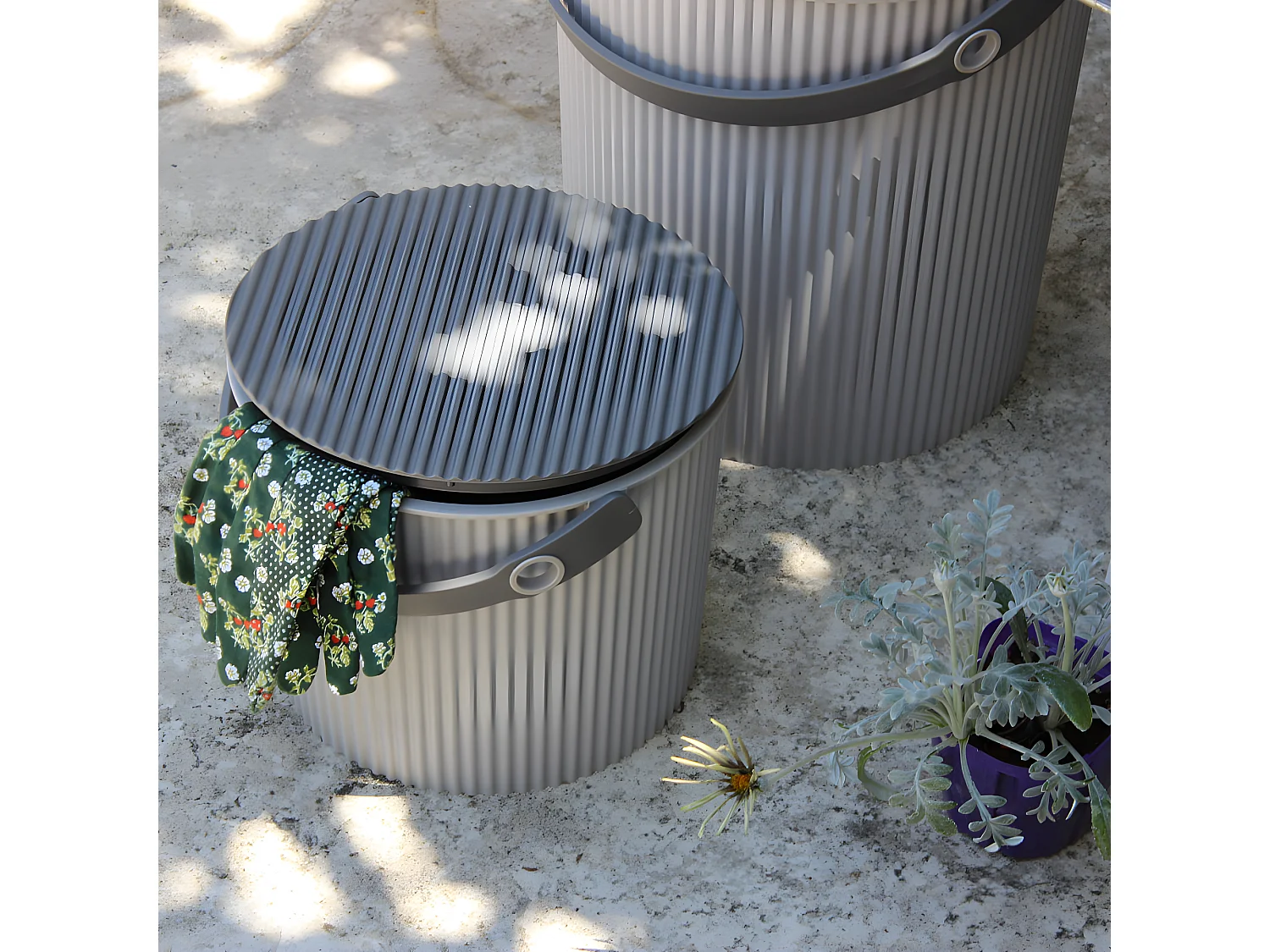 Seau Omni Outil M 10L Gris  Hachiman