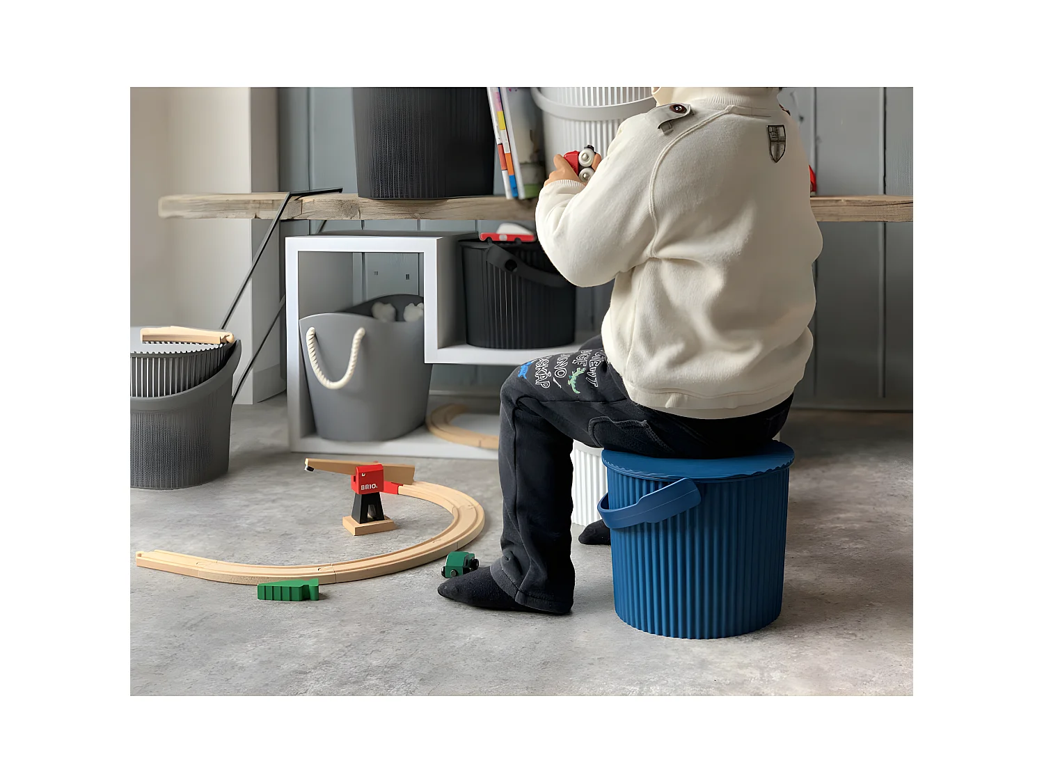 Seau Omni Outil M 10L Gris  Hachiman