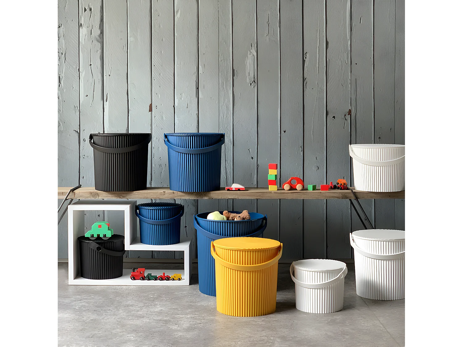 Seau Omni Outil S 8L Noir  Hachiman