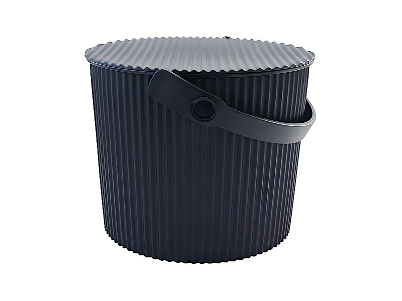 Secchio portaoggetti da 8 litri nero