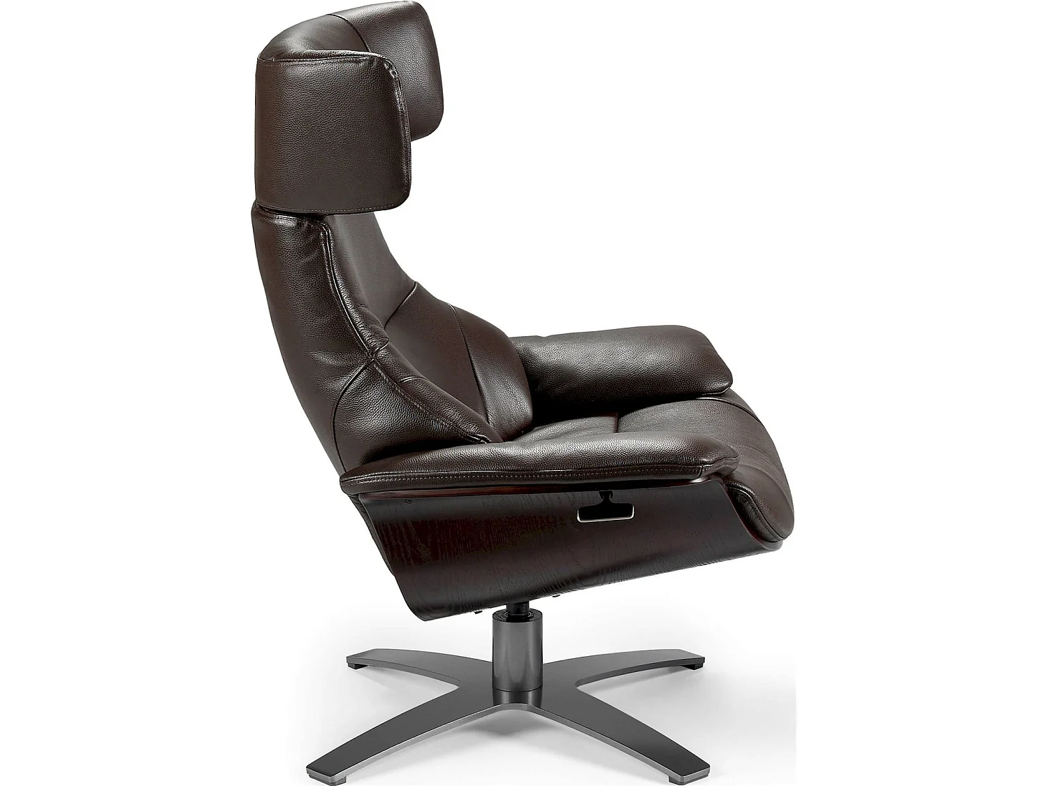 Fauteuil rembourré en cuir avec mécanisme de détente pliant