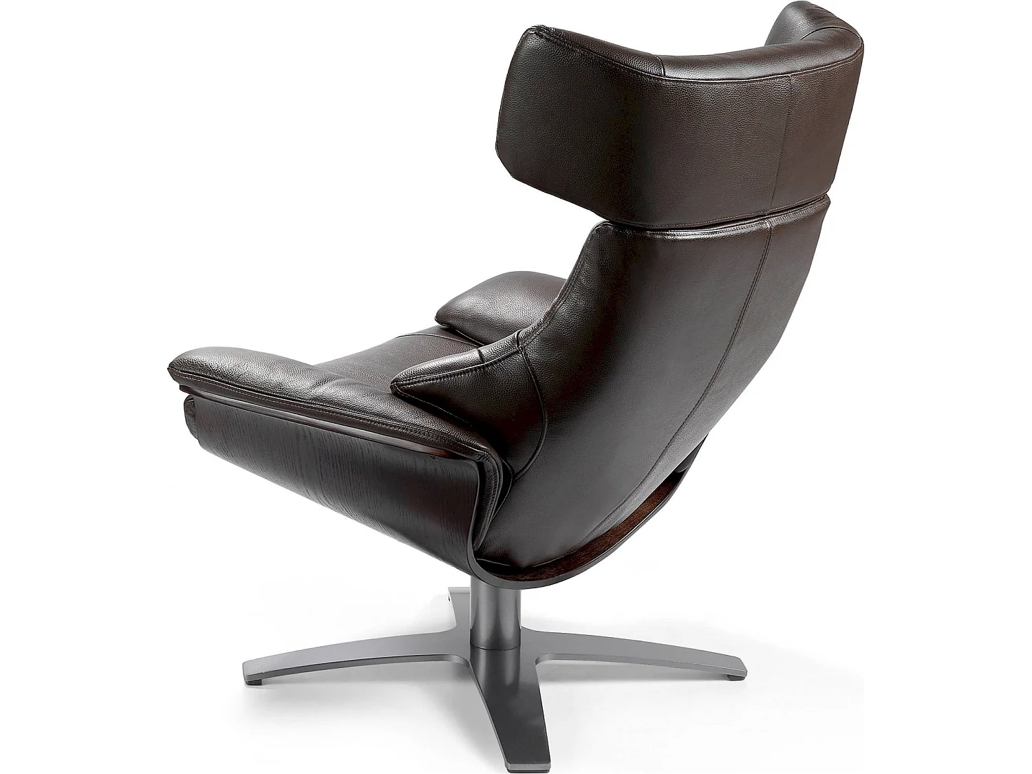 Fauteuil rembourré en cuir avec mécanisme de détente pliant