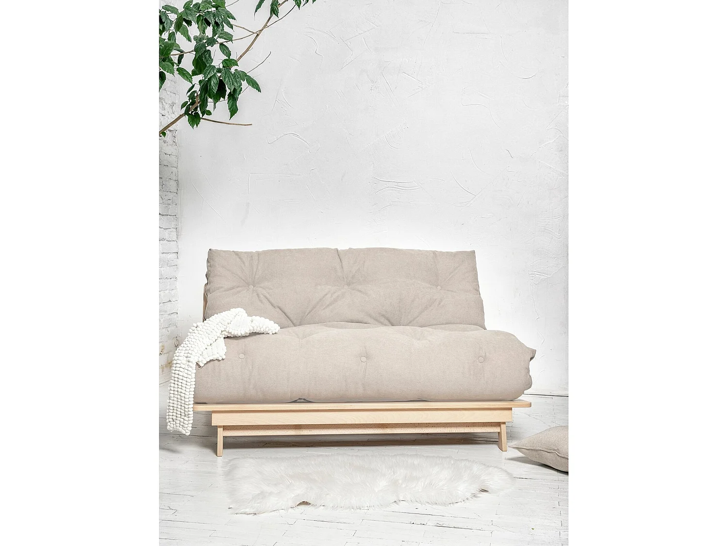 Canapé lit convertible futon layti Vert