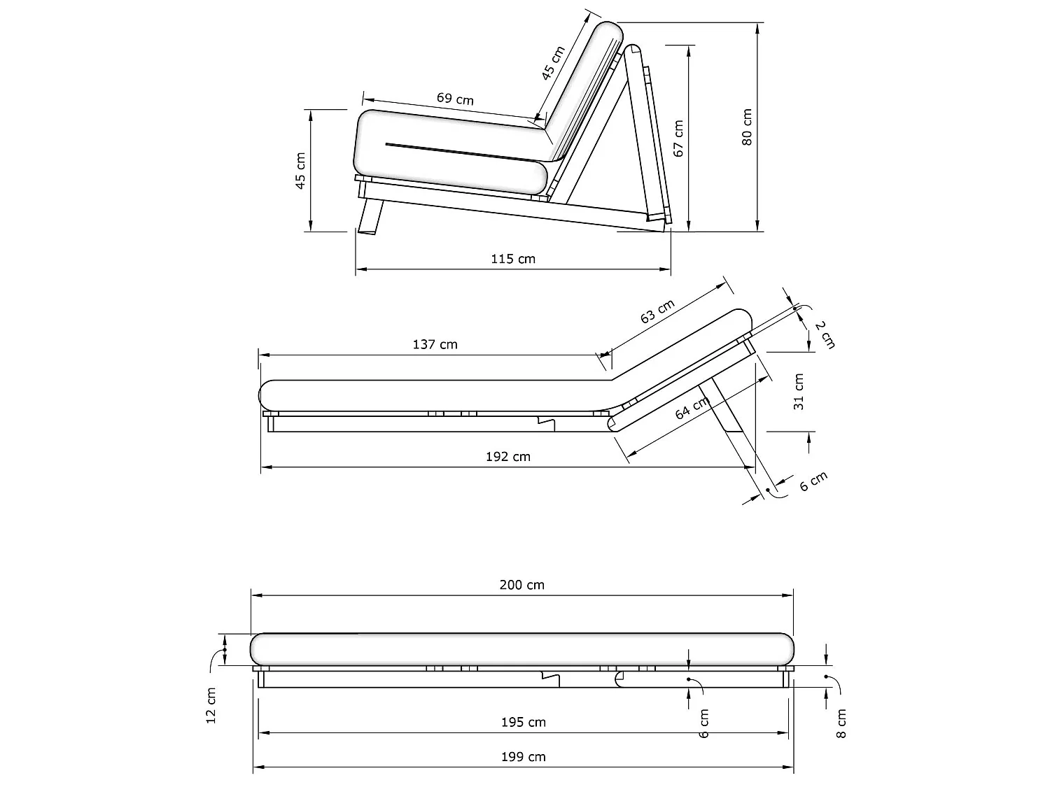 Canapé Lit Convertible en Bois avec Matelas Beige Confort Graphite