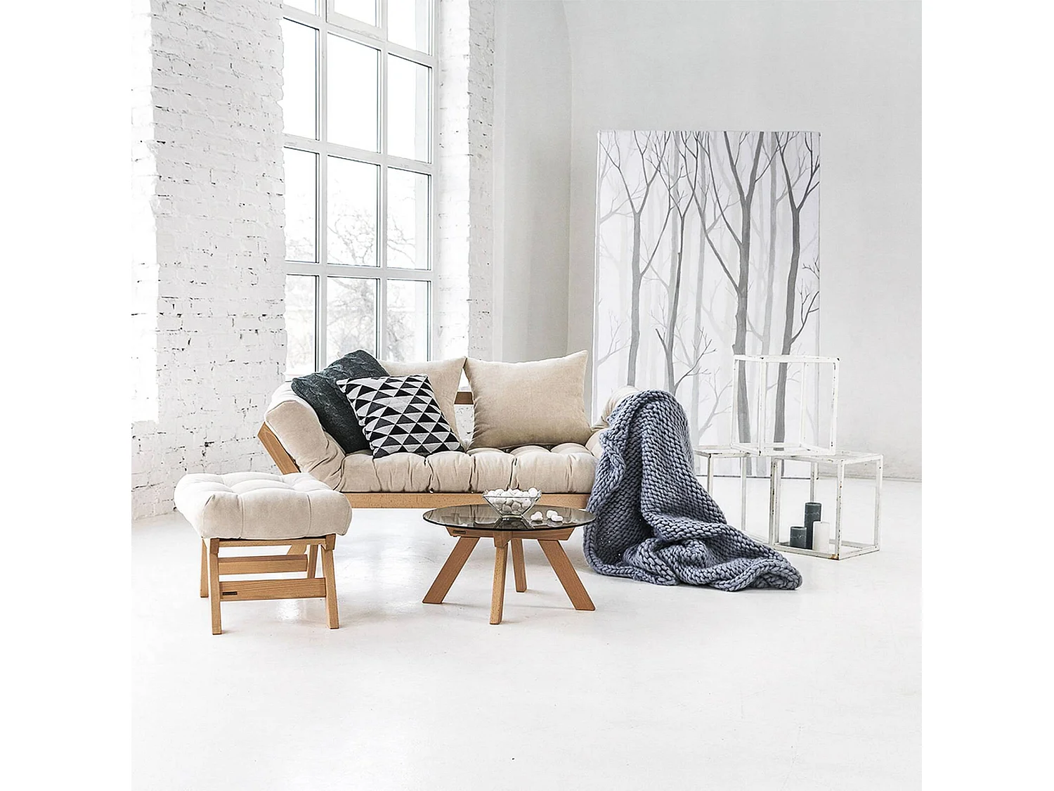 Canapé lit allegro Beige