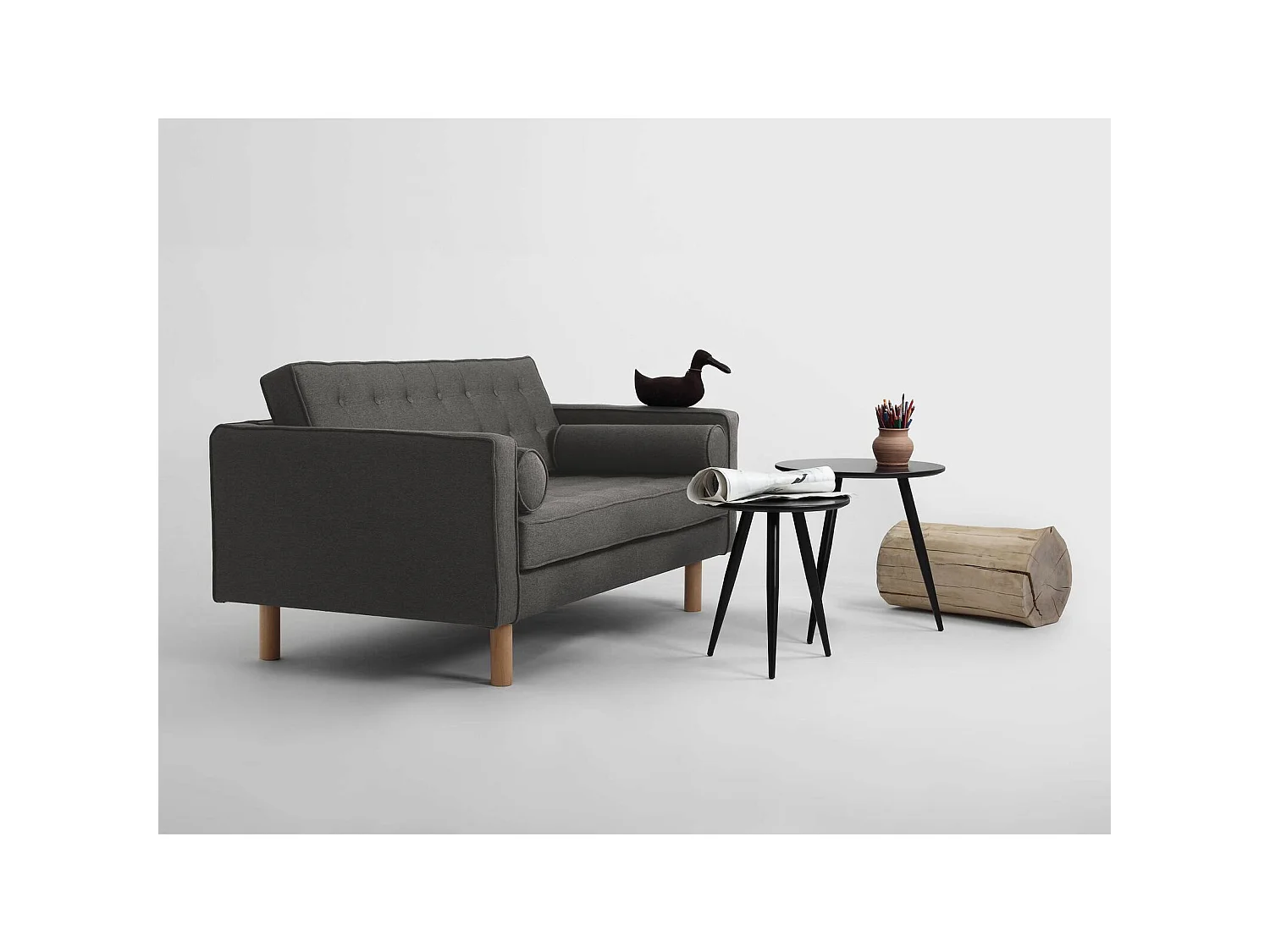 Canapé lit 2 places topic wood